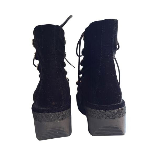 Alexander Wang Sam Lace-up Hook Platform Bootie in Black tone Women's Size 37 - Picture 3 of 11